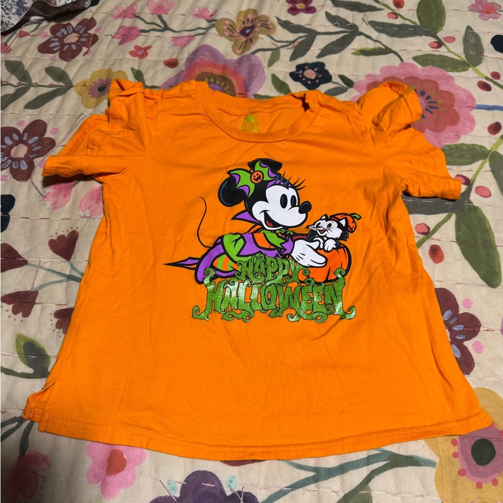 Disney Minnie Happy Halloween Tee Kids ~ L